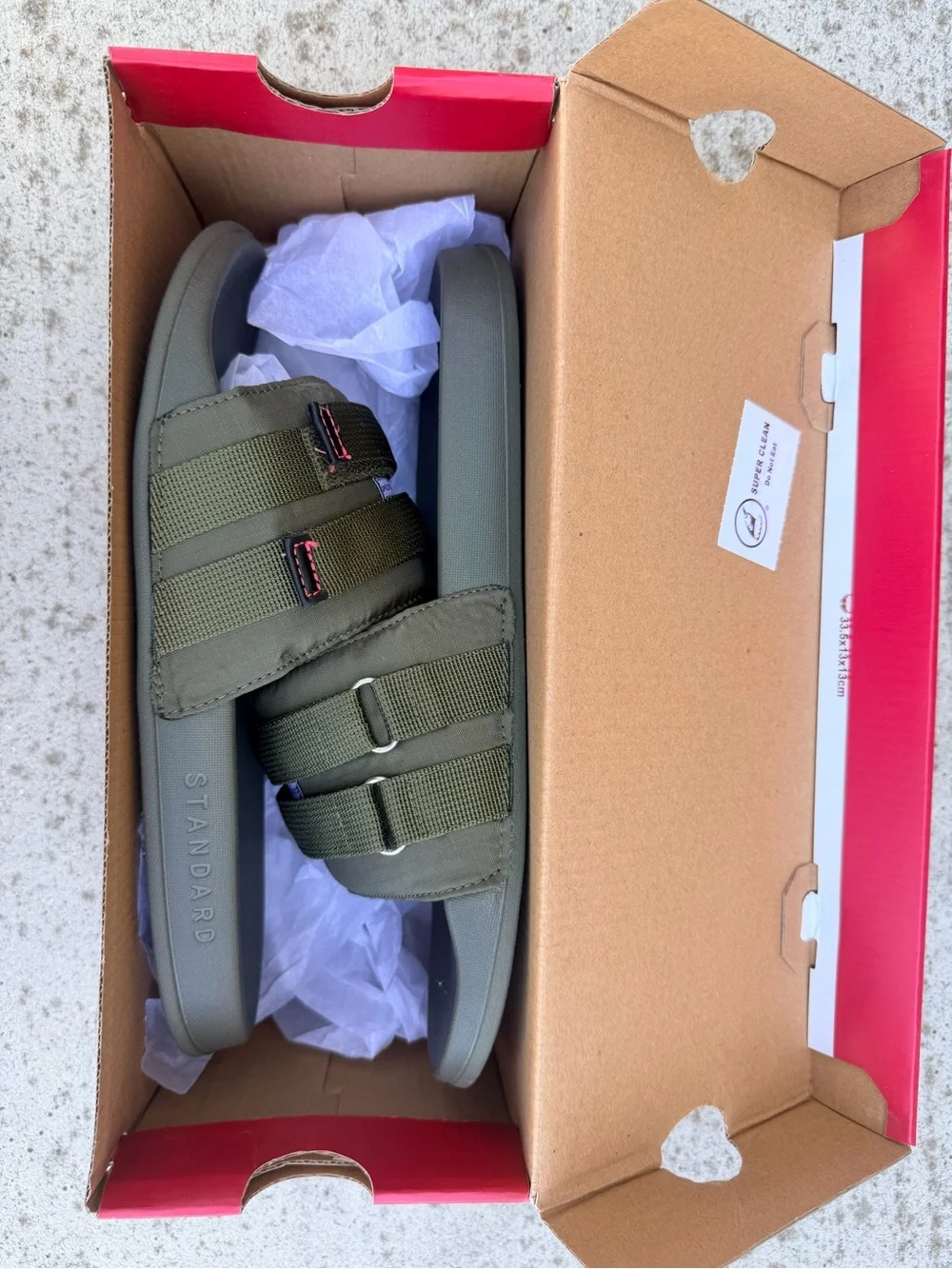 STANDARD Men's Olive Green Slide Sandals